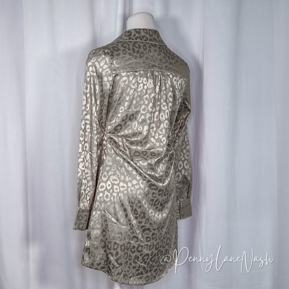 Aakaa Cheetah Print Tie Front Mini Dress - Picture 13 of 14